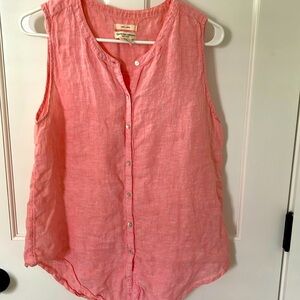 100 percent linen tank pink by Christian Soriano